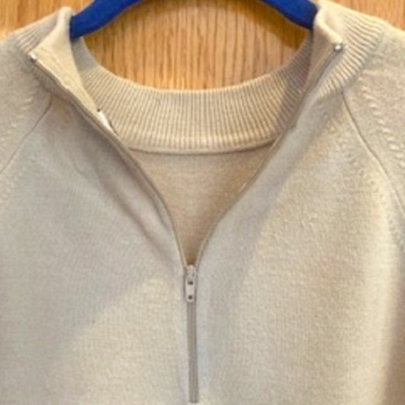 Stitches In Time Knit Sweater Tan/Beige Back Zip Sz: 1X - Picture 4 of 6